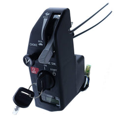 GX630 GX690 Control Box Ignition Switch Assy with 2PCS Keys and 2PCS Throttle Cables Compatible with Honda Double Cylinder Gasoline Generator