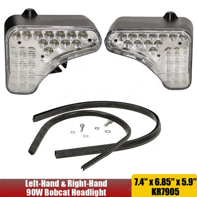 LED Headlight Kit 7251341 7251340 Fit for Bobcat A770 S450 S510 S530 S550 S570 S590 S595 S630 S650 S740 S750 S770 S850 T450 T550 T590 T595 T630 T650 T740 T750 T770 T870