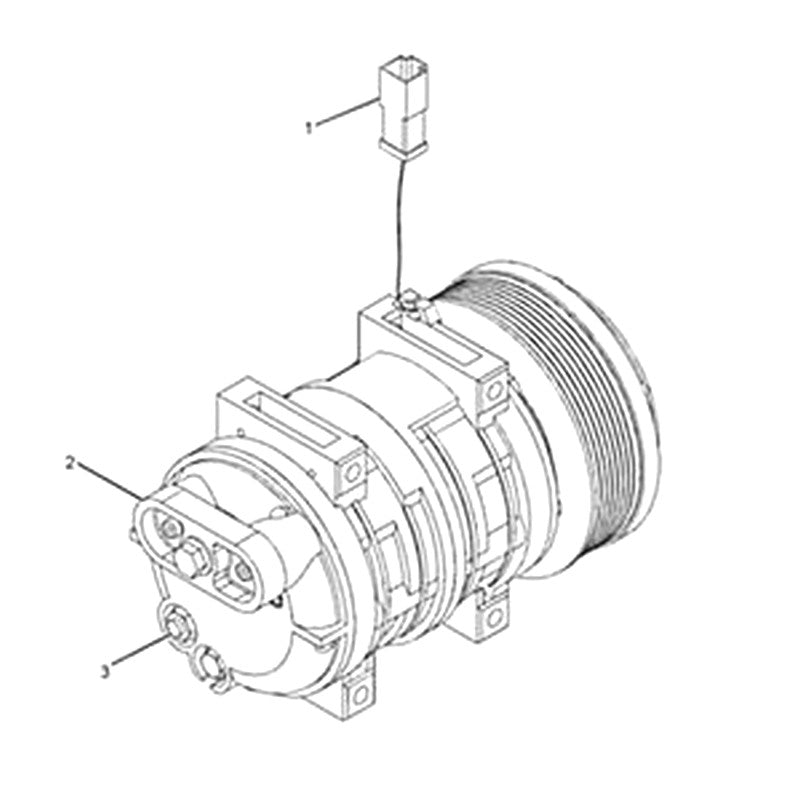 A/C Compressor 217-4448 for Caterpillar CAT 994F 994H 793D Engine 3516B 3516