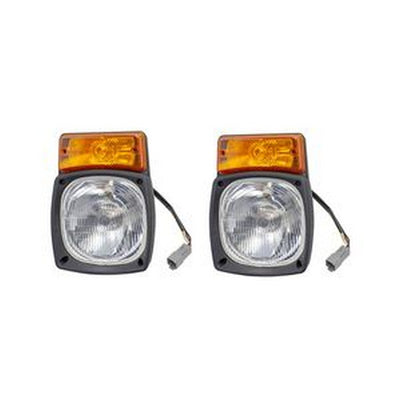 A Pair 24V Head Lamp 212-9358 212-9357 for Caterpillar CAT Engine 3024 3034 3054 Loader 416C 416D 420D