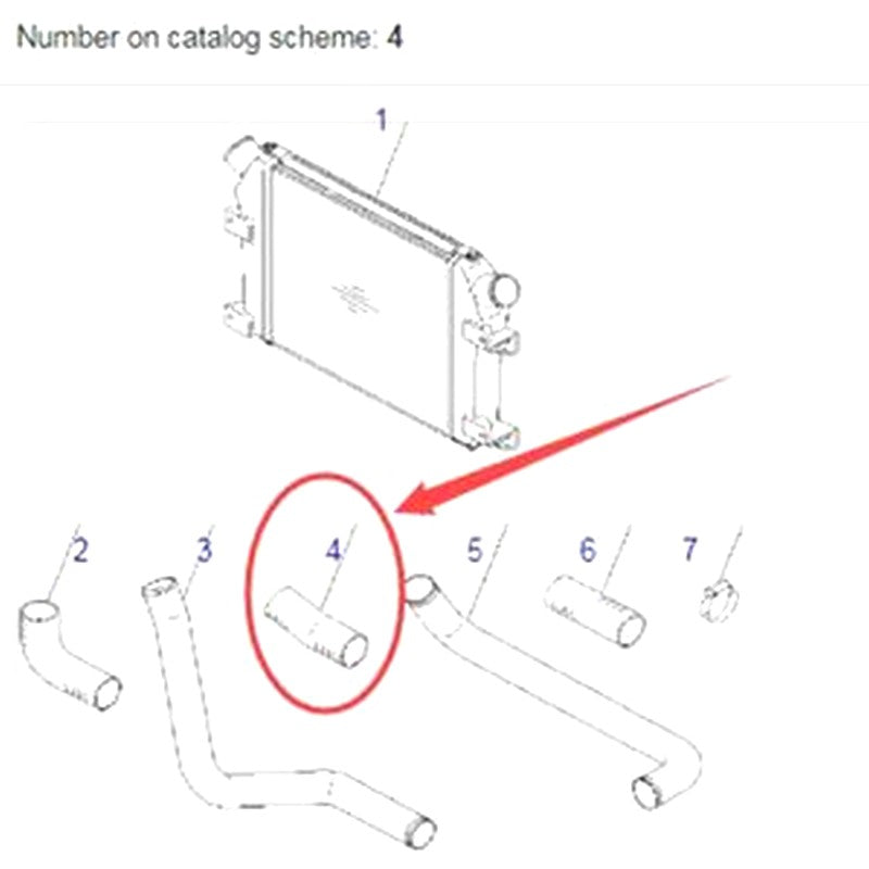 After Cooling Hose 6156-11-4460 for Komatsu PC400-7 PC400LC-7 PC450-7 PC450LC-7 Excavator SAA6D125E Engine