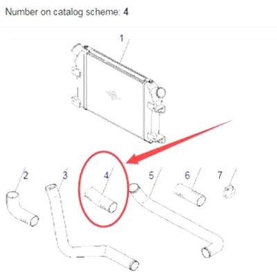 After Cooling Hose 6156-11-4460 for Komatsu PC400-7 PC400LC-7 PC450-7 PC450LC-7 Excavator SAA6D125E Engine