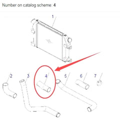 After Cooling Hose 6156-11-4460 for Komatsu PC400-7 PC400LC-7 PC450-7 PC450LC-7 Excavator SAA6D125E Engine