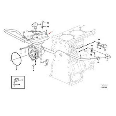 Air Brake Compressor 22040500 for Volvo Dump Truck A25F A30F A35G A40G Excavator EC340D EC350E EC380D EC480D EC750E - Buymachineryparts