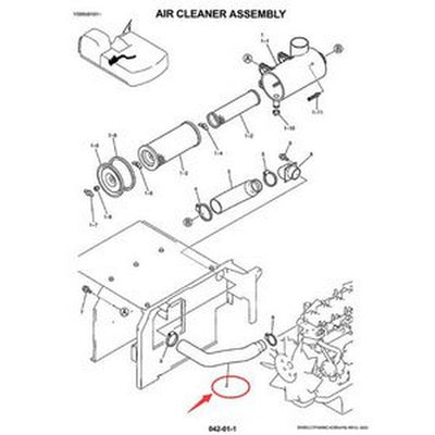 Air Cleaner Assembly Large Hose LS11P01008P1 for Kobelco Excavator SK480LC SK480LC-6E Original