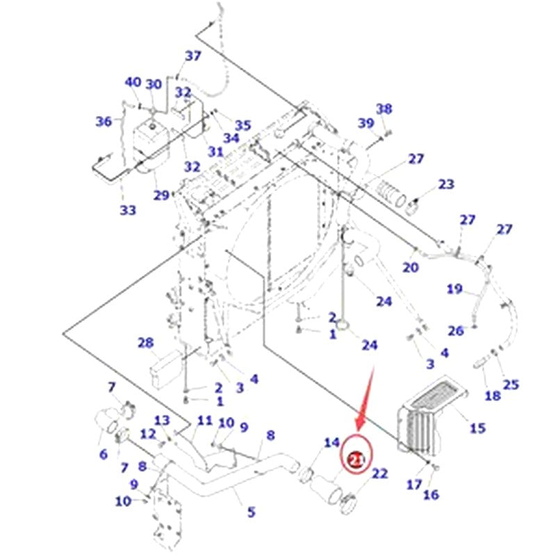 Air Cooling Hose 207-03-76430 for Komatsu PC300-8 PC300HD-8 PC300LC-8 PC350-8 PC350HD-8 PC350LC-8