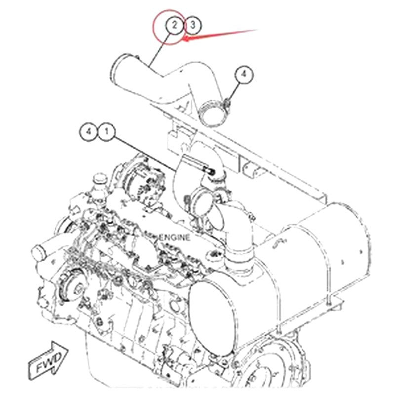 Air Hose 279-7907 for Caterpillar CAT 320D 320D2 320D3 323D 323D3 Excavator C6.4 C7.1 Engine