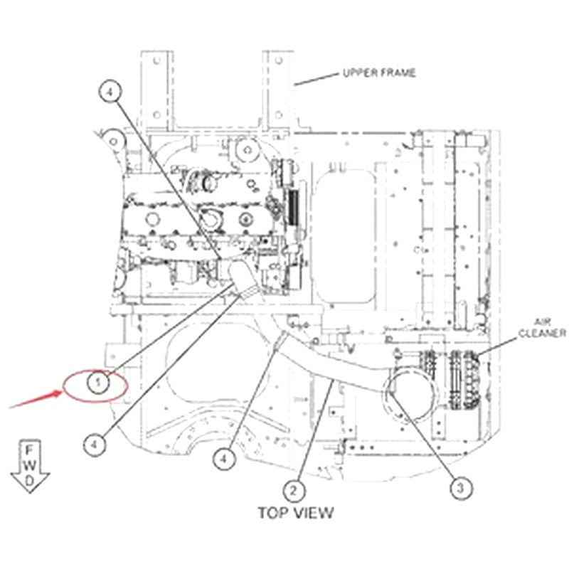 Air Hose 394-7689 for Caterpillar CAT 320D2 Excavator C7.1 Engine