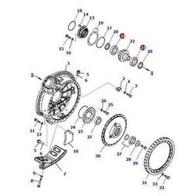 Bearing 06302-32021 for Komatsu Bulldozer D275A-5R D275A-5 D275AX-5 - Buymachineryparts