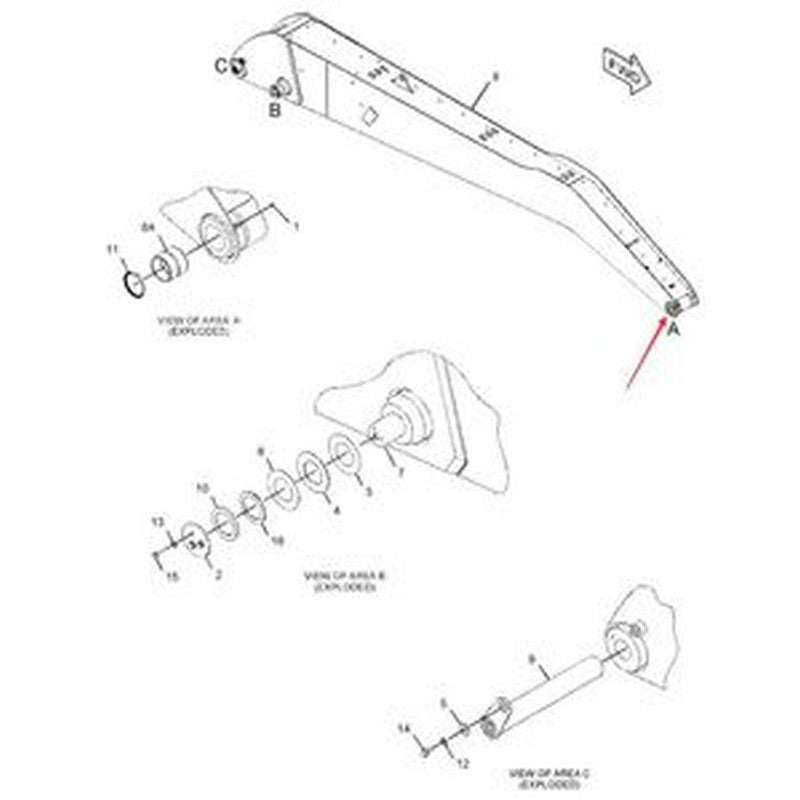Boom Stick Bushing 240-2917 for Caterpillar CAT Excavator 320C 320D M325C M330D - Buymachineryparts