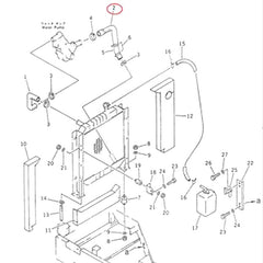 Bottom Radiator Hose 201-03-61210 for Komatsu Excavator PC60-6 PC70-6 PC75UD-2