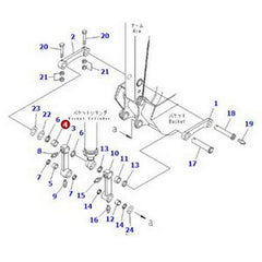 Bucket Link Bushing 21W-70-41371 for Komatsu Excavator PC78MR-6 PC78US-10 PC78US-8 PC78UU-6 PC78UU-8 PC88MR-8 PW98MR-10 - Buymachineryparts