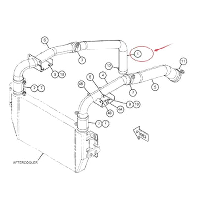 Cooling Hose 369-2259 for Caterpillar CAT 320D2 320D Excavator C7.1 C6.6 Engine