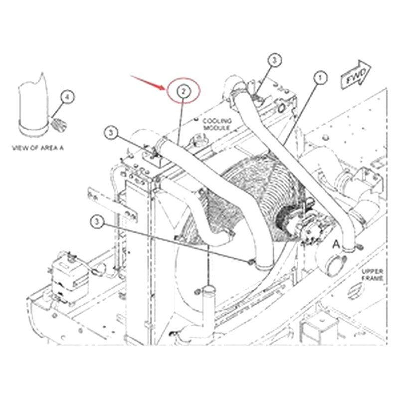 Cooling Hose 457-4097 for Caterpillar CAT 326D2 329D2 E329D2 330D2 Excavator C7.1 Engine