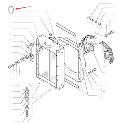 Cooling Water Radiator 76053580 for New Holland Crawler Dozer DC150PS DC150LT