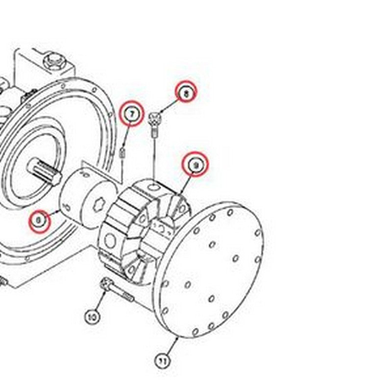 Coupling 152680A1 150612A1 for CASE Excavator 9010 9010B 9020 9020B 9013 - Buymachineryparts