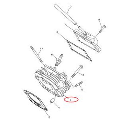 Cylinder Head 7HD-E1111-01-00 for Yamaha Generator EF7200E - Buymachineryparts