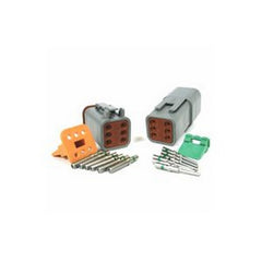 Deutsch DT 6 Pin Connector Kit with 14 AWG/GA Solid Contacts