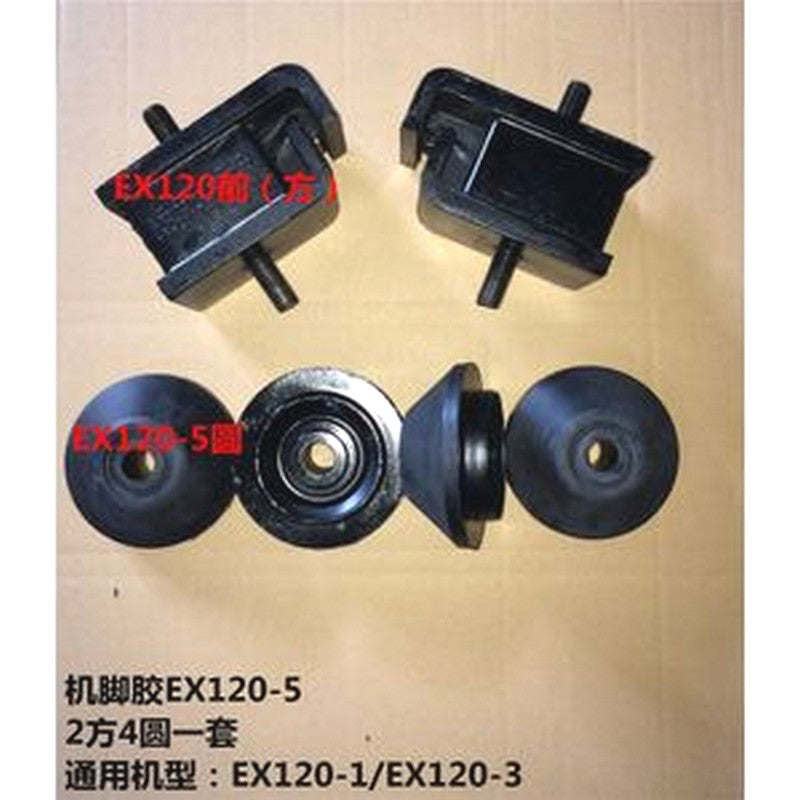 For Hitachi Excavator EX120-1 Engine Mounting Rubber Cushion Feet Bumper