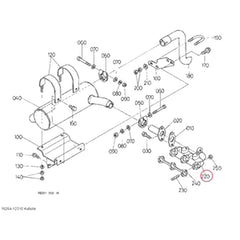 Exhaust Manifold 16244-12310 for Kubota Engine V1505