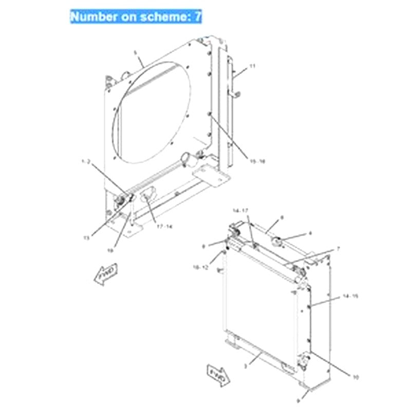 For Caterpillar Excavator CAT 306E Engine C2.6 Hydraulic Oil Cooler 363-6282