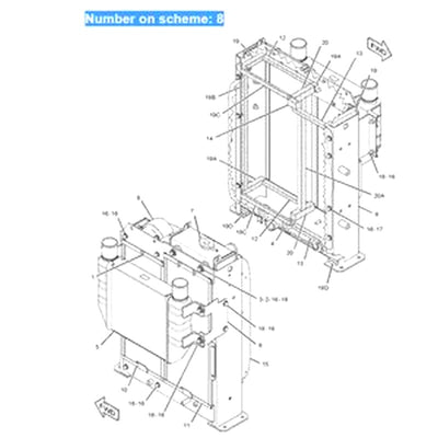 For Caterpillar Excavator CAT 308D Engine 4M40 Hydraulic Oil Cooler 315-5264