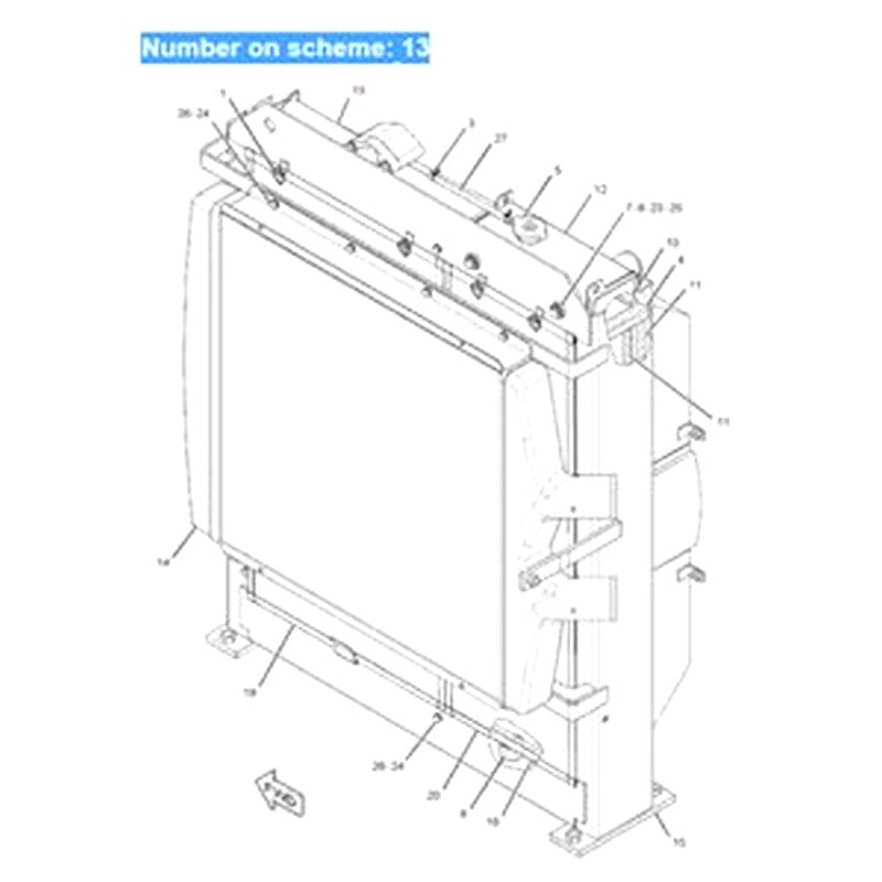 For Caterpillar Excavator CAT 315D L 319D L 319D LN Engine C4.2 Hydraulic Oil Cooler 281-3525