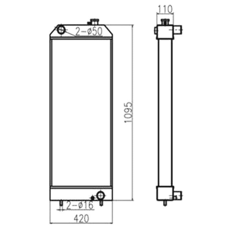 For Caterpillar Excavator CAT 326D Water Tank Radiator ASS'Y