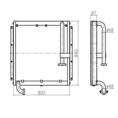 For Doosan Excavator DH150LC DH150W-7 Hydraulic Oil Cooler