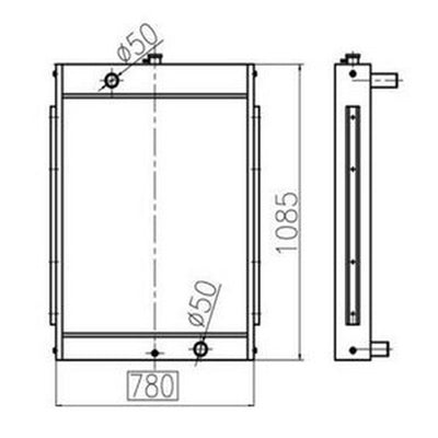 For Doosan Excavator DH210W-7 Water Tank Radiator ASS'Y