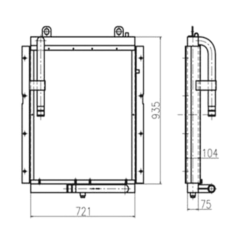 For Doosan Excavator DH215-5 DH210W-7 Hydraulic Oil Cooler