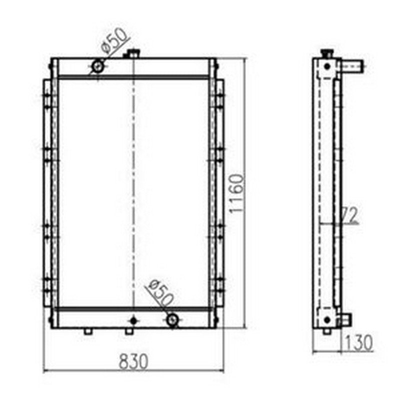 For Doosan Excavator DH215-9 DH215-9E Water Tank Radiator ASS'Y