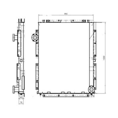 For Doosan Excavator DH220-9 DH220-9E DH225-9 Hydraulic Oil Cooler