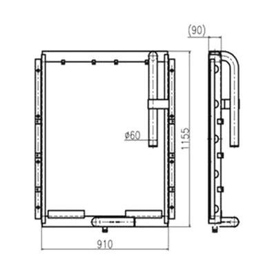 For Doosan Excavator DH330 Hydraulic Oil Cooler