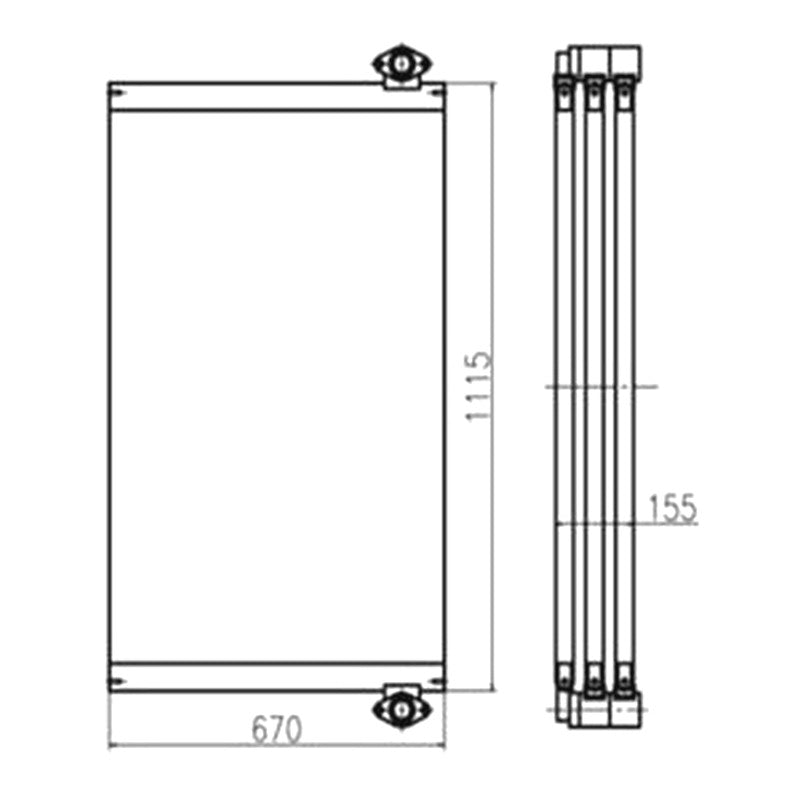 For Doosan Excavator DH500-7 Hydraulic Oil Cooler New Type