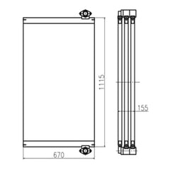 For Doosan Excavator DH500-7 Hydraulic Oil Cooler New Type