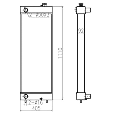 For Doosan Excavator DX260LC Water Tank Radiator ASS'Y