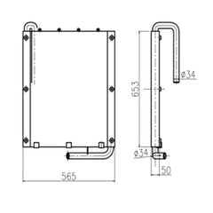 For Doosan Excavator S55 S55W-V Hydraulic Oil Cooler