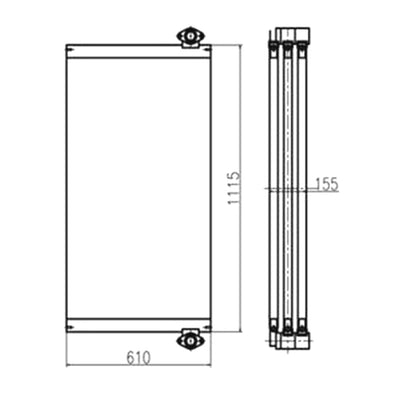 For Doossan Excavator DX380LC Hydraulic Oil Cooler