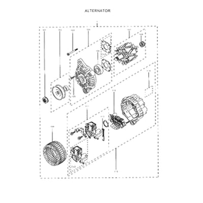 For Hyundai Excavator R15-7 R16-7 R16-9 R22-7 Alternator XJAF-01560