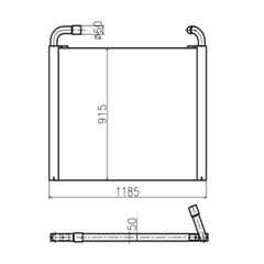For Kato Excavator HD1430R HD2045III Hydraulic Oil Cooler