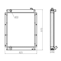 For Kato Excavator HD820R Water Tank Radiator ASS'Y