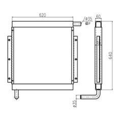 For Kato Excavator HD400-7 HD400V2 HD450 Hydraulic Oil Cooler