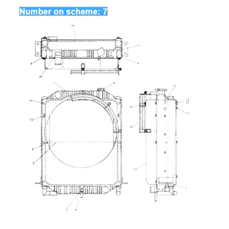 For Kobelco Excavator SK100-3 Hydraulic Oil Cooler 2452U413S7
