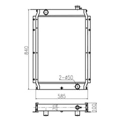 For Kobelco Excavator SK120 Water Tank Radiator ASS'Y