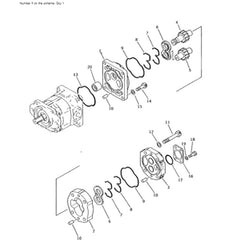 For Komatsu Bulldozer D135A-2 D135A-1 D85P-21A Work Equipment Pump 705-51-30240