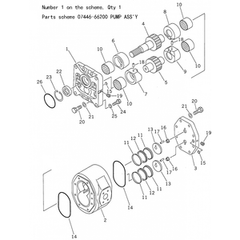 For Komatsu Bulldozer D150A-1 D155A-1 D455A-1 D155A-2 D155A-2A Hydraulic Pump 07446-66100 07446-66200 07446-66102 07446-66104