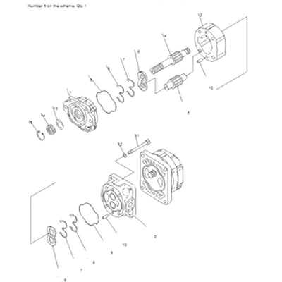 For Komatsu Bulldozer D155A-6 D155AX-6 D155AX-6A Hydraulic Pump 705-22-40160