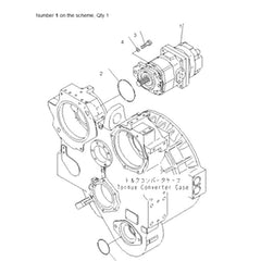 For Komatsu Bulldozer D155A-6 D155AX-6 D155AX-7 D155A-6R Hydraulic Pump 705-52-30A00