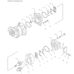 For Komatsu Bulldozer D155AX-3 Hydraulic Pump 705-51-30360